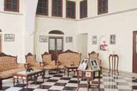 The lobby of Patan Mahal, a heritage home on the Kotputli Sikar road, at Patan village, Thanwarawati, Neem Ka Thana, Sikar district of Rajasthan, India on 16th July 2011. (Photo : Shome Basu/Outlook).